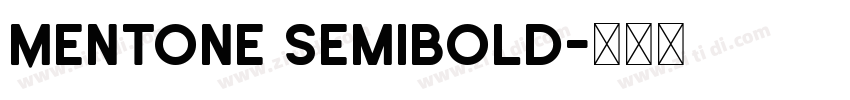 Mentone SemiBold字体转换